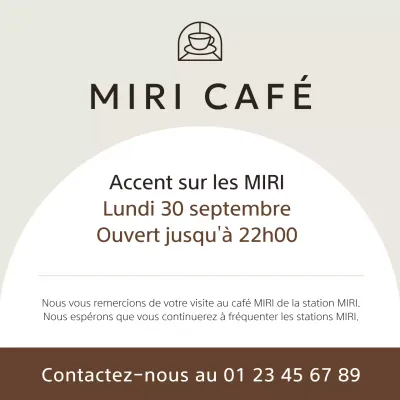 Un simple avis de fermeture de café beige