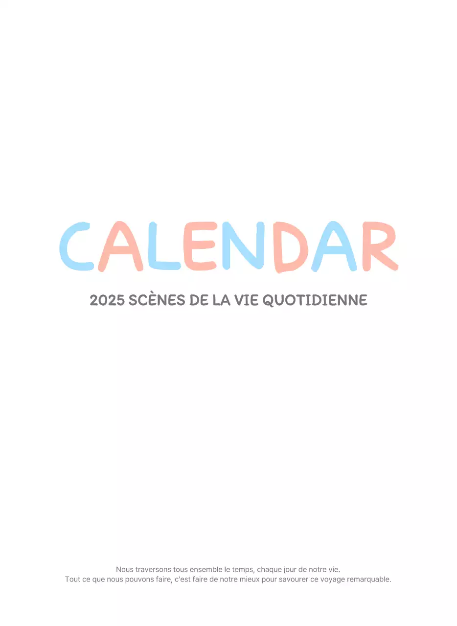 Calendriers mignons avec des illustrations câlines