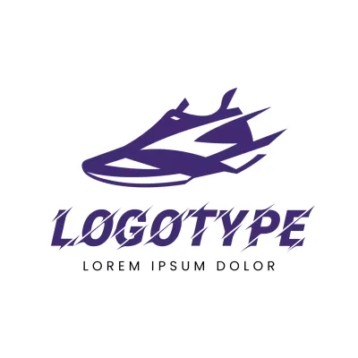 Purple Modern Sneaker Logo