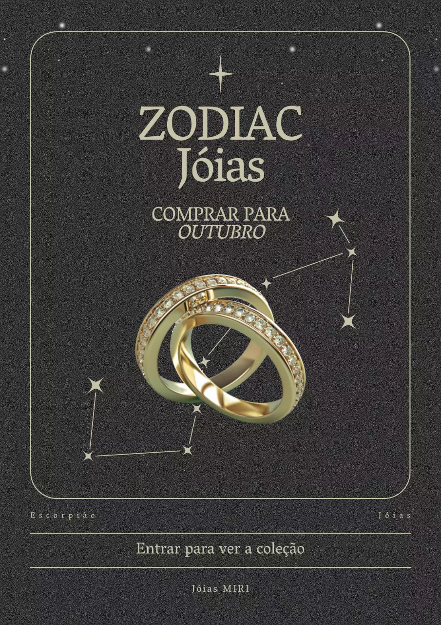 promoção de jóias do zodíaco de luxo preto
