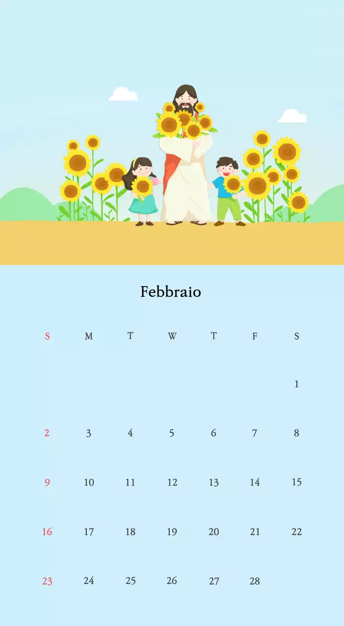 Colori caldiChiese con simpatiche illustrazioni