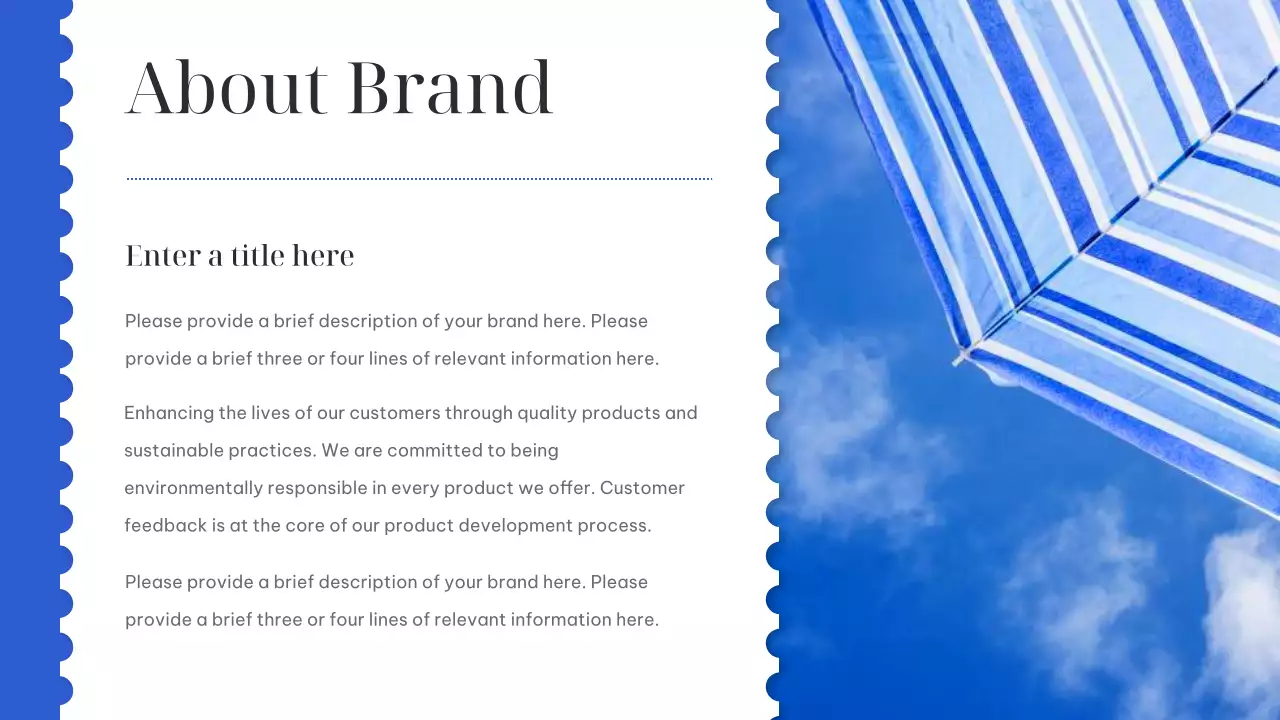 블루 미니멀 마케팅 템플릿 프레젠테이션