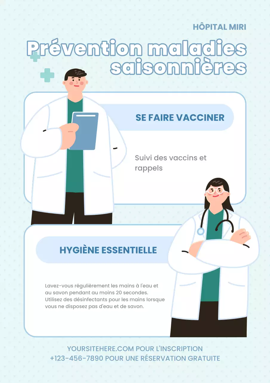 blue modern seasonal health management information