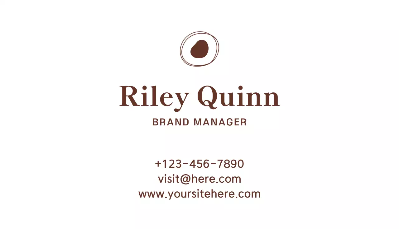 Brown Minimal Business Card