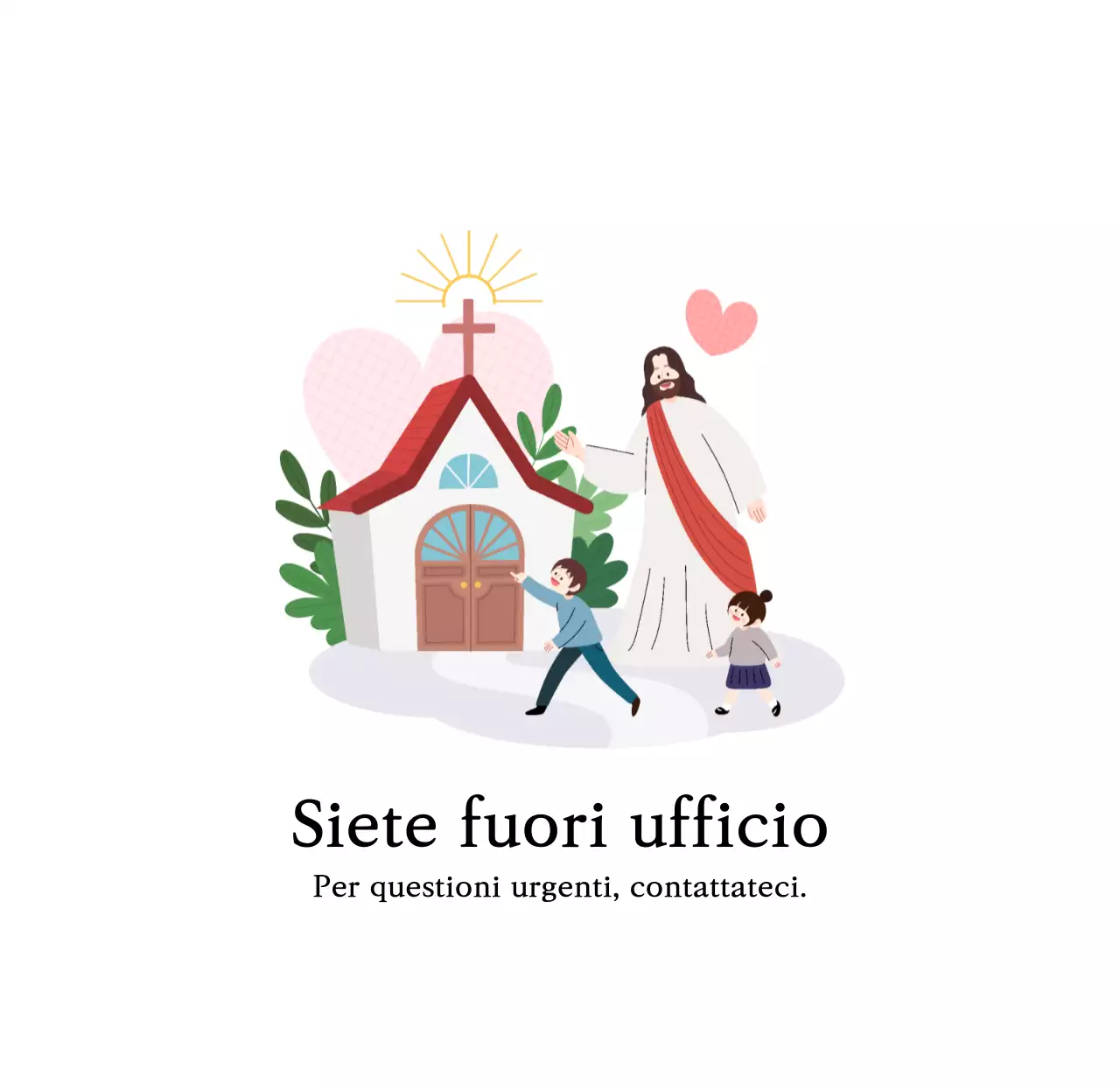 Colori caldiChiese con simpatiche illustrazioni