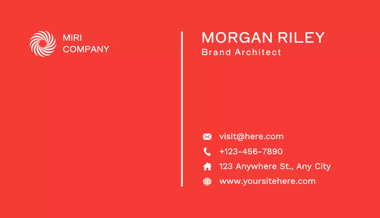 Red Minimal Business Card