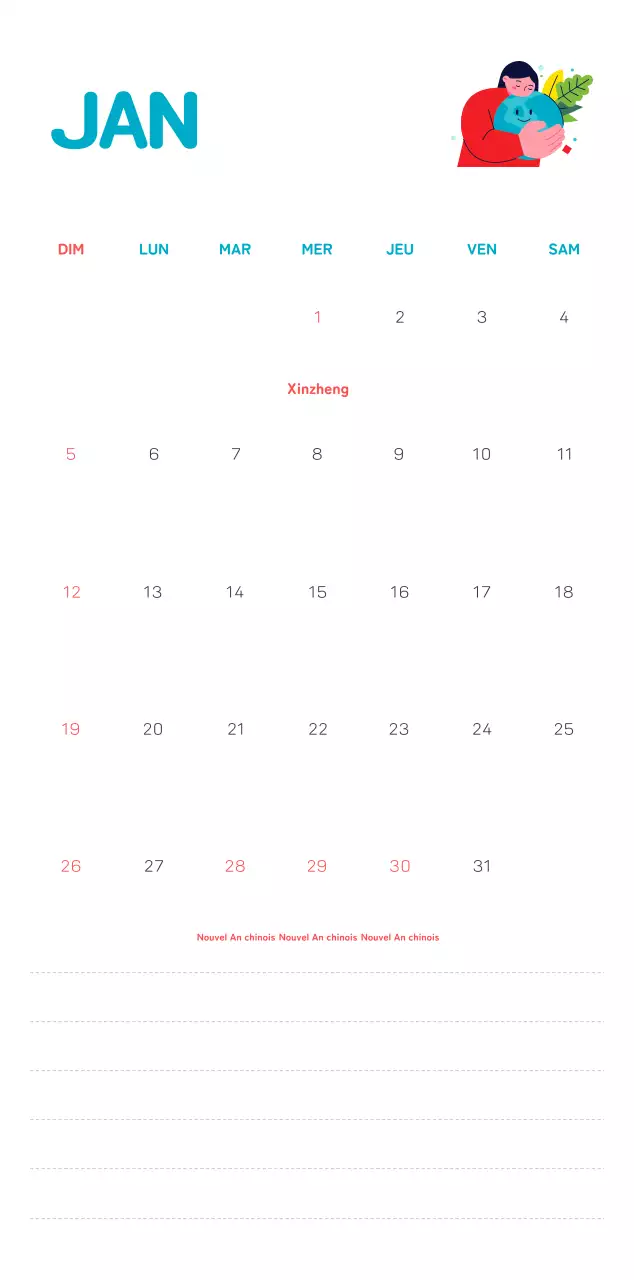 Une fondation sociale qui célèbre les fêtes de fin d'année avec des illustrations colorées de personnes et de la planète.