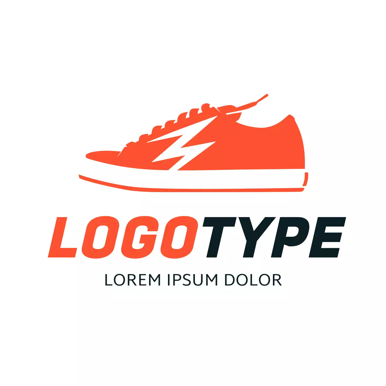 Orange Minimal Design Logo