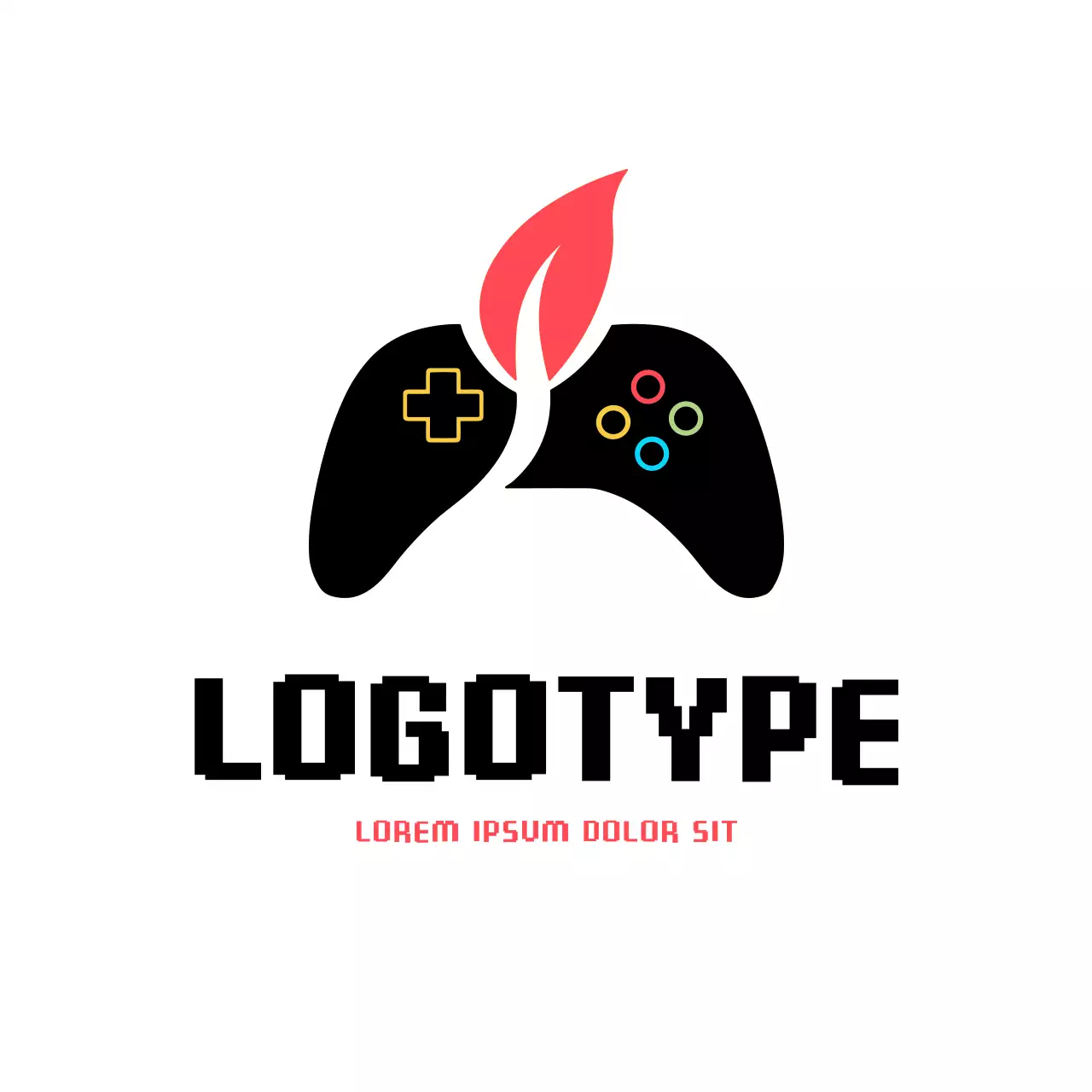 Black Minimal Gaming Logo