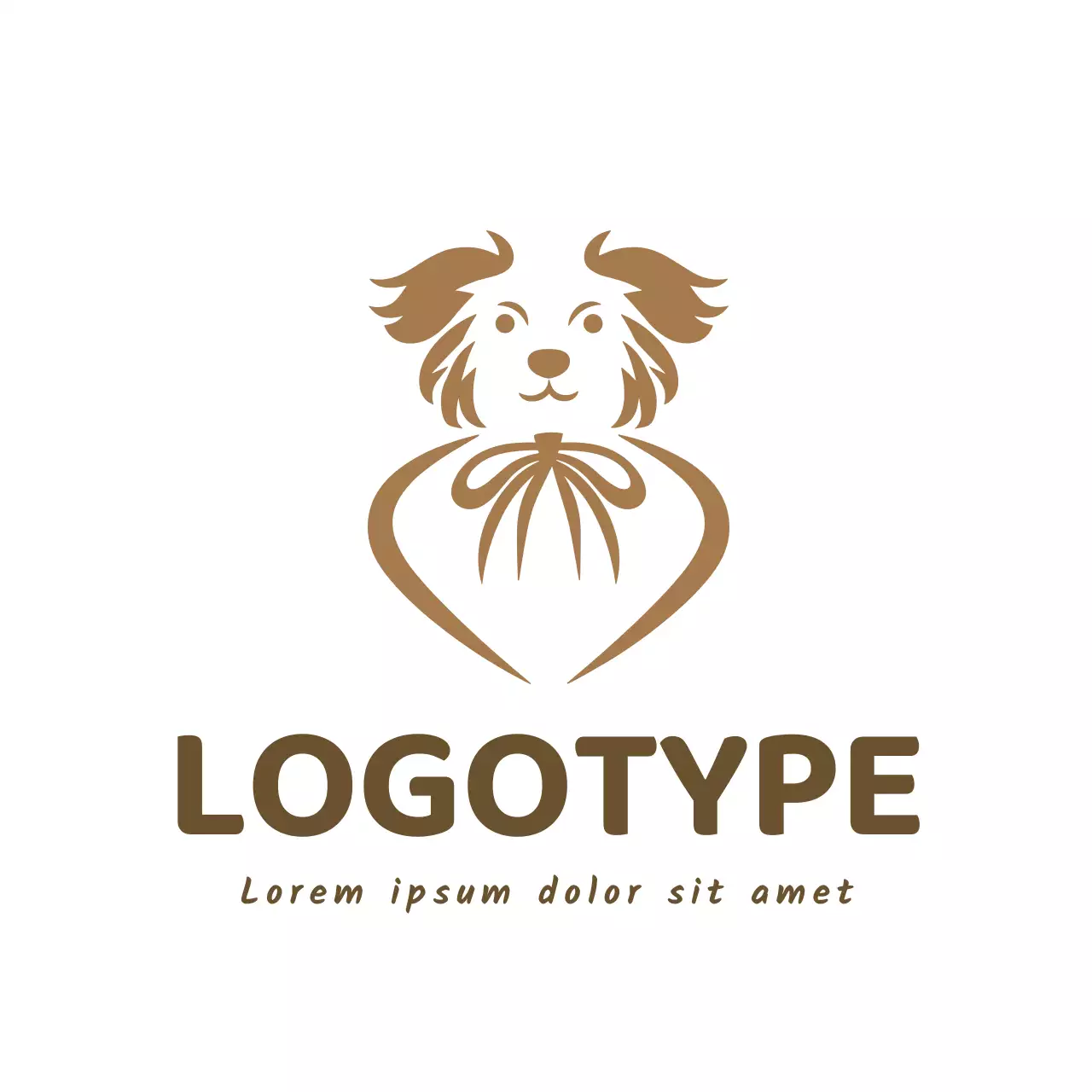 Brown Minimal Pet Business Logo