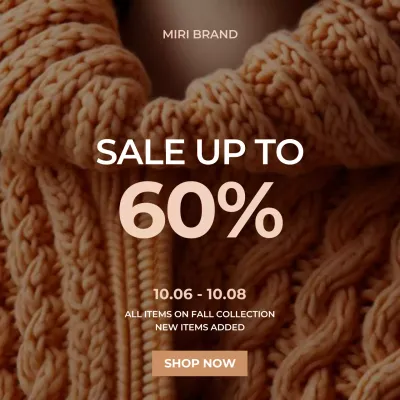 Beige Trendy Sale Promotion Social Media Post