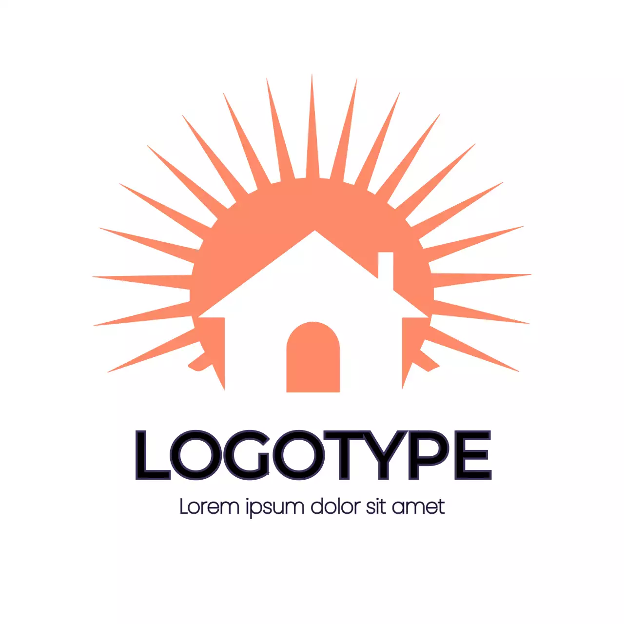 Coral Minimal Home Logo