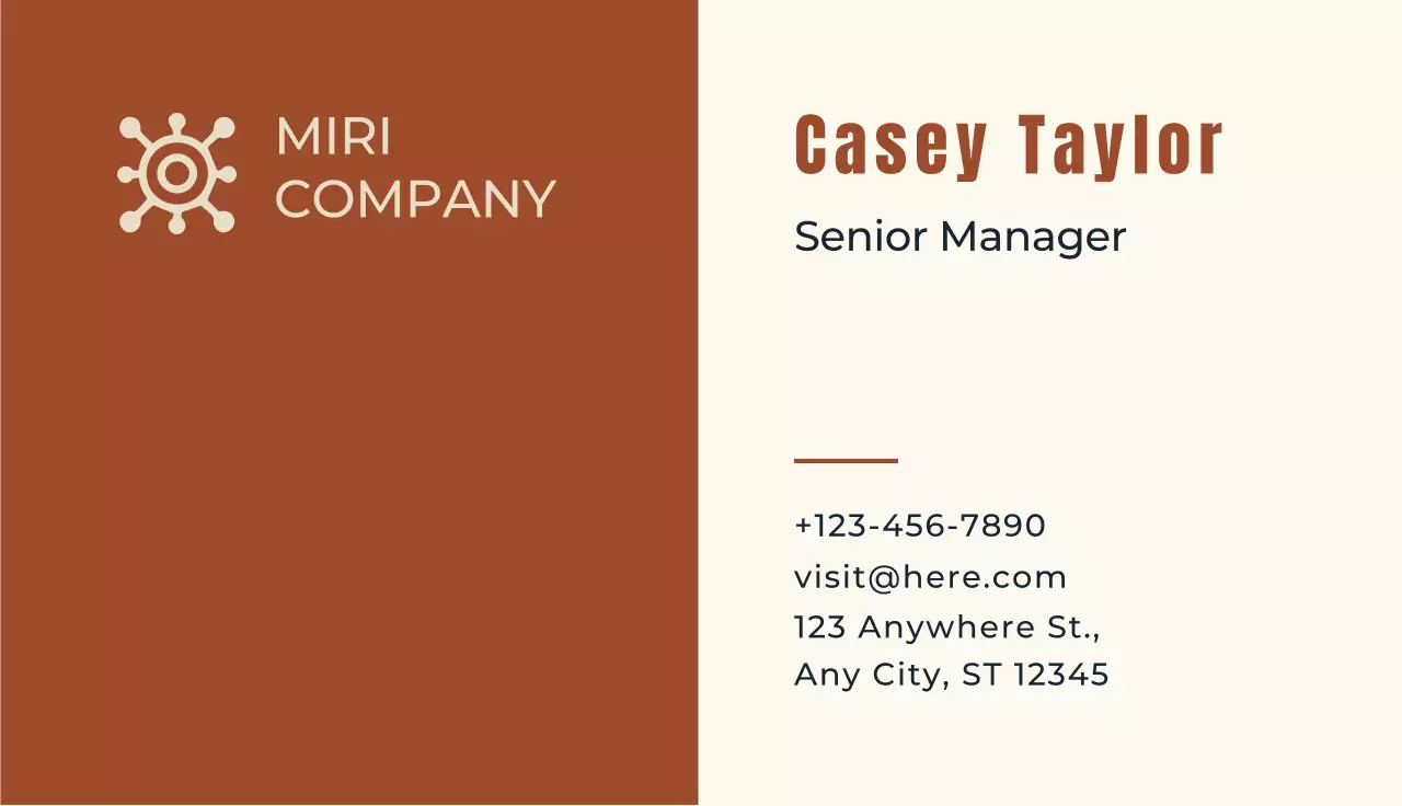 Brown Minimal Business Card
