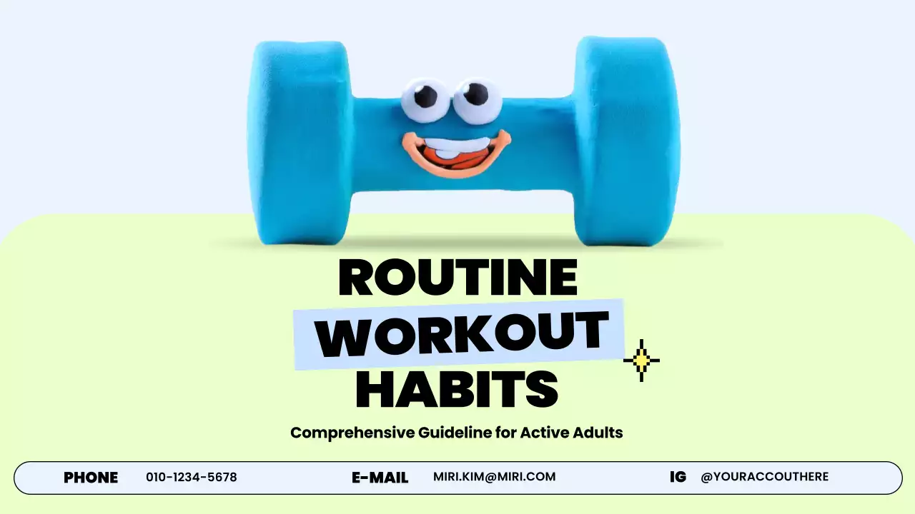 Blue Trendy Workout Guideline Presentation