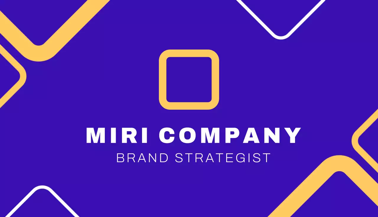 Yellow Minimal Business Card