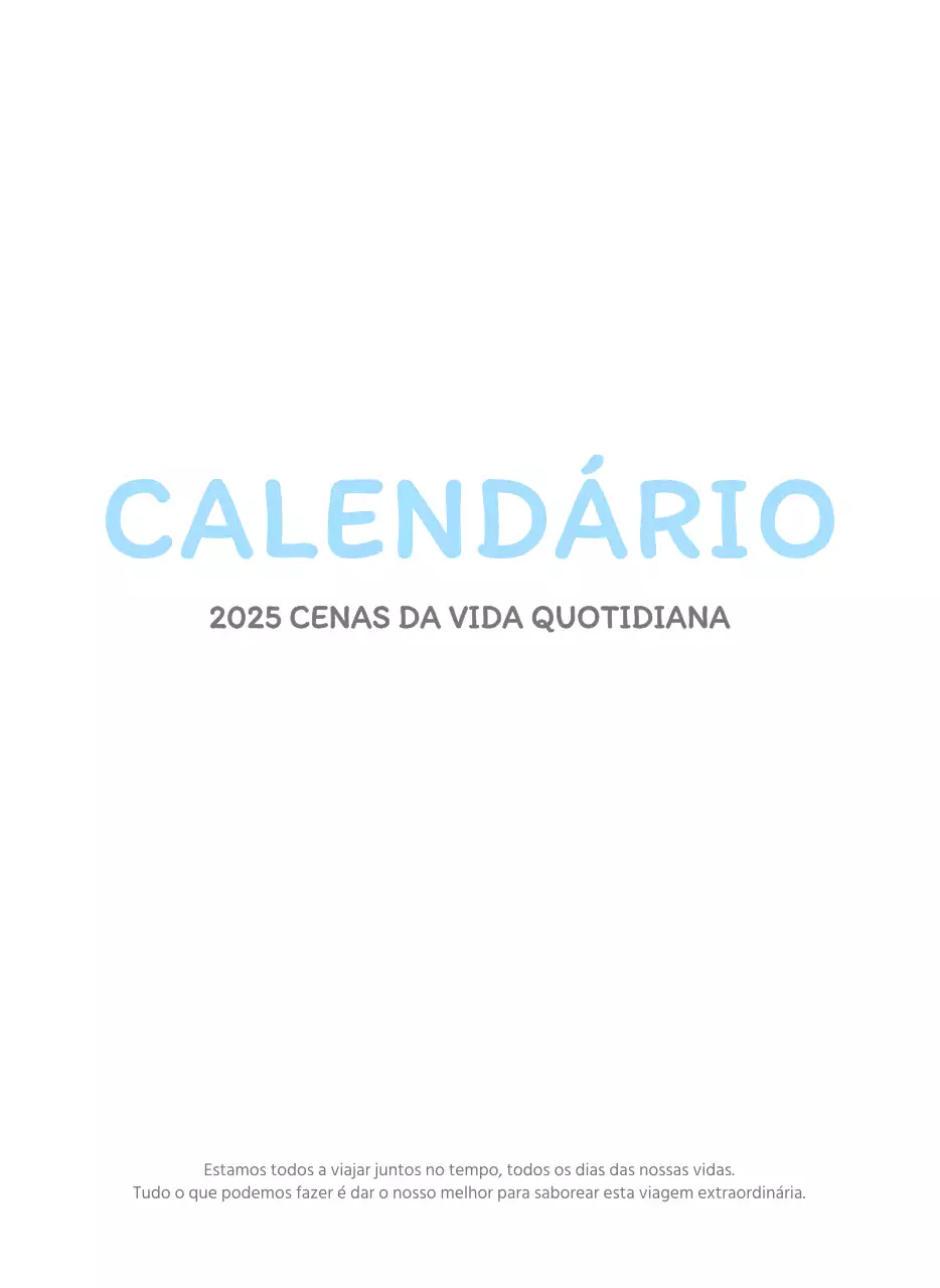 Calendários com ilustrações fofas