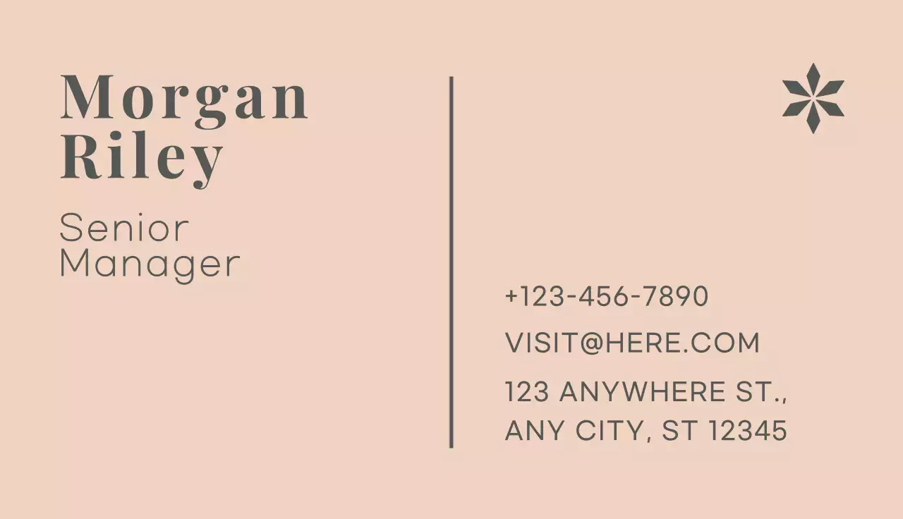 Beige Minimalist Business Card