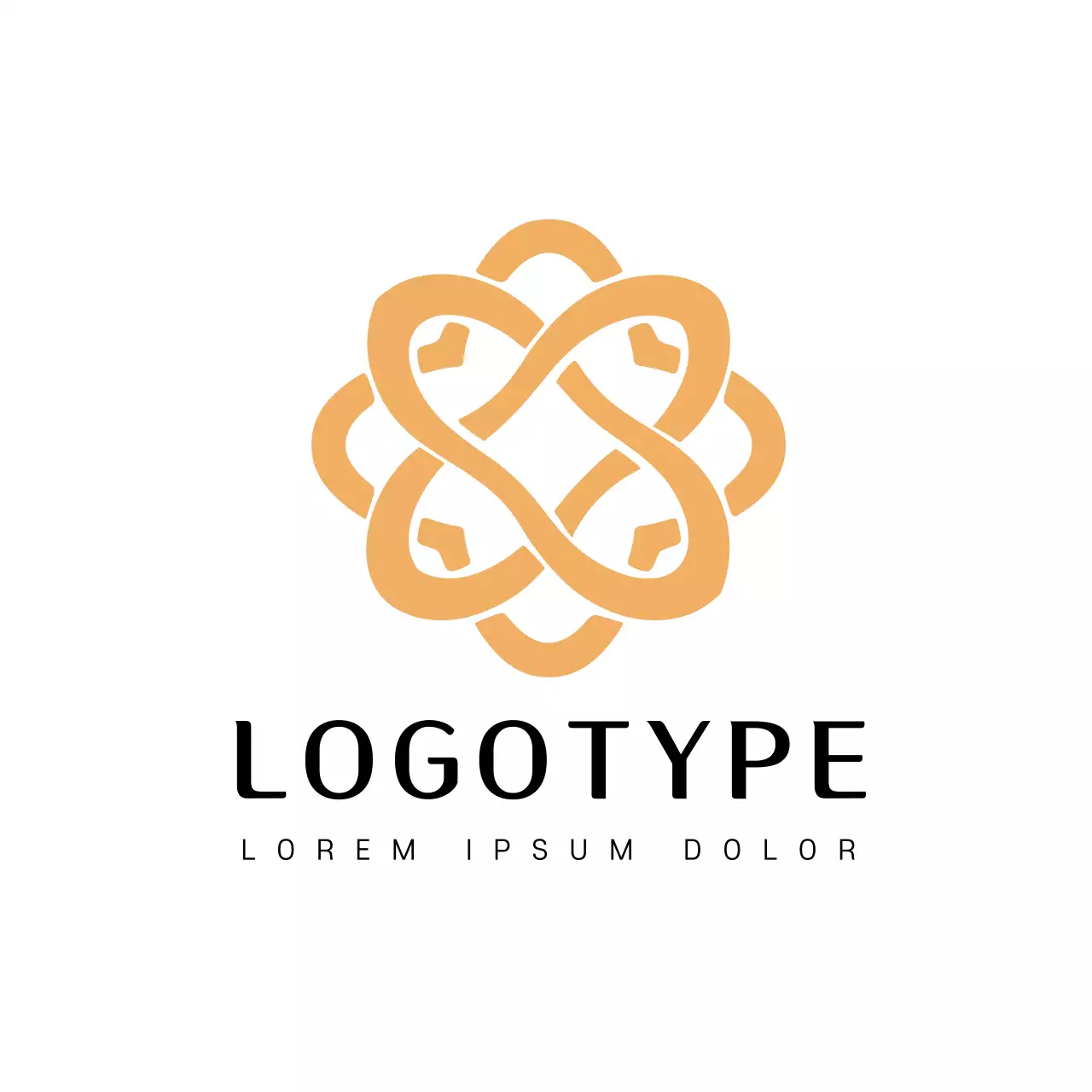 Gold Abstract Design Logo