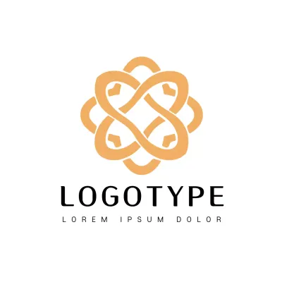 Gold Abstract Design Logo