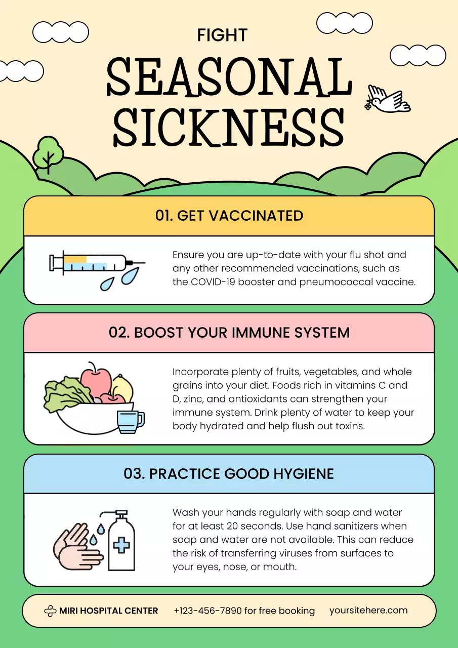 Colorful Modern Health Guideline Poster