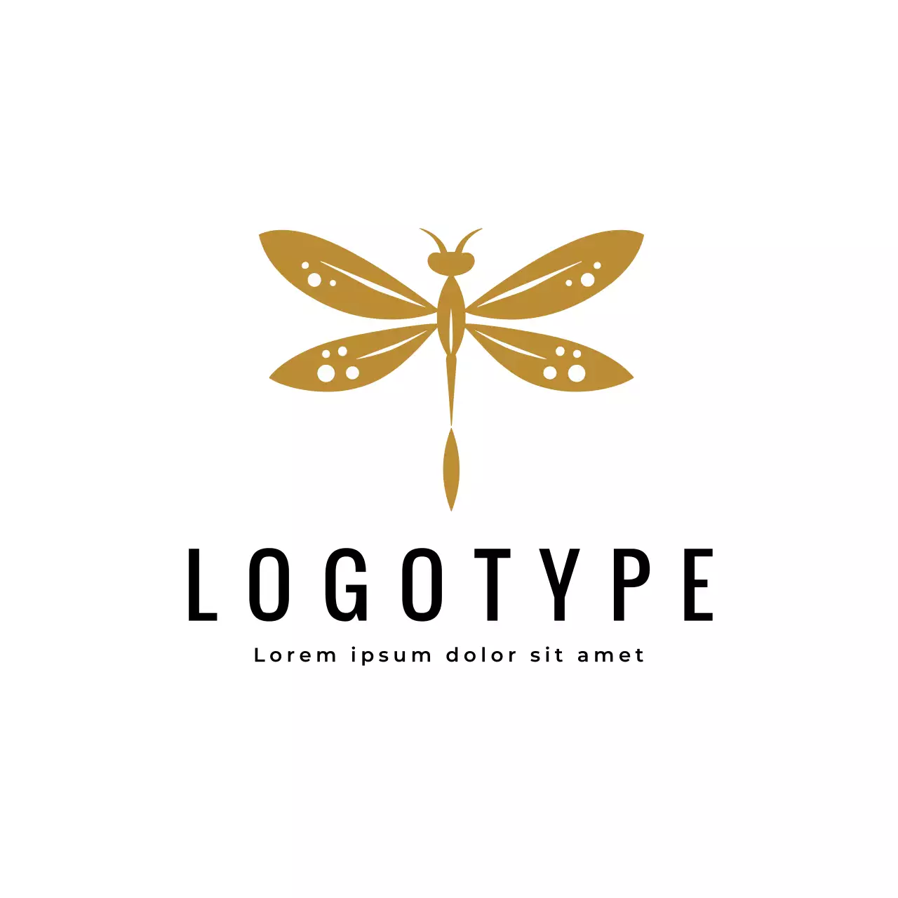 Gold Minimal Design Logo