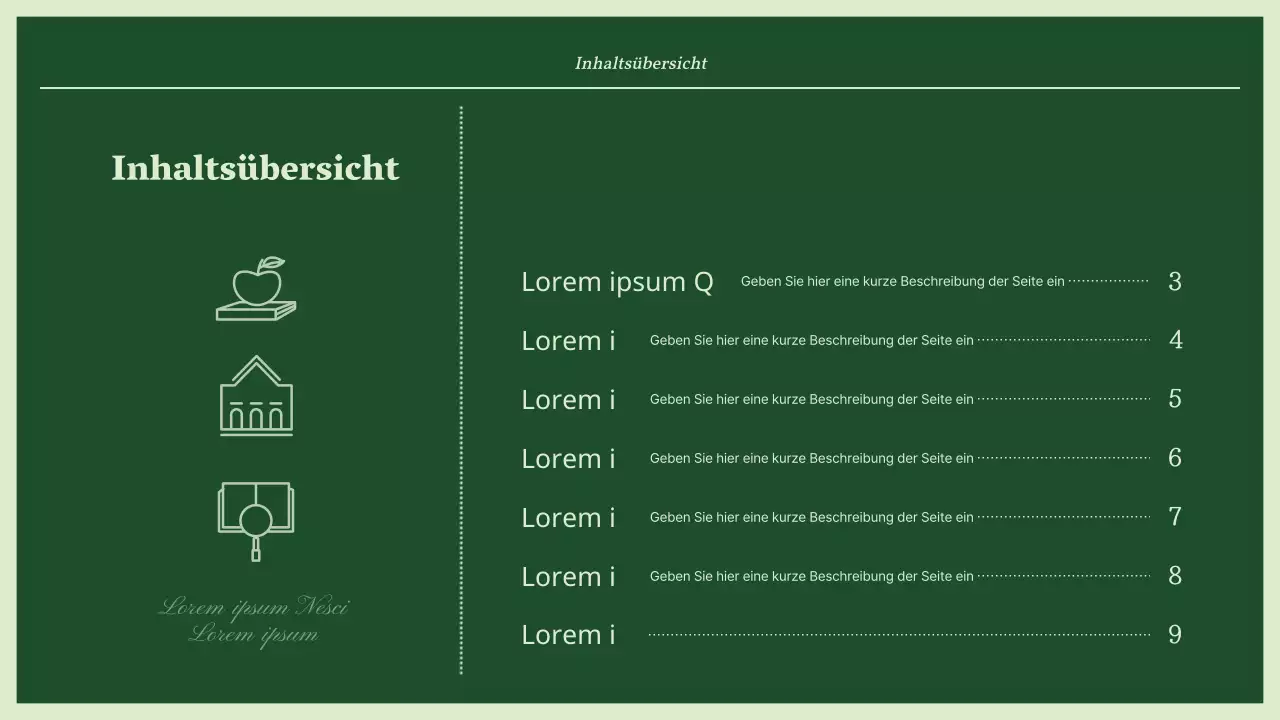 Einfache, grüne und minzige Schulungsmaterialien für Berater
