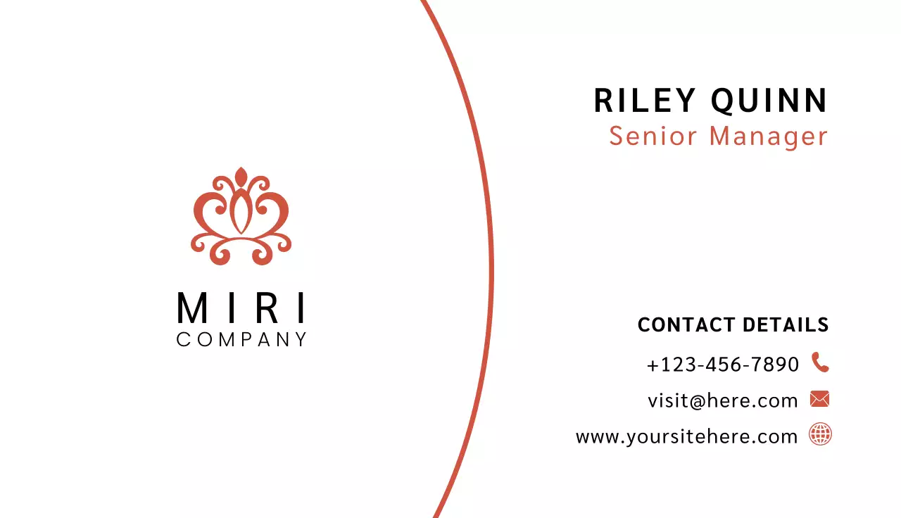 Red Elegant Business Card