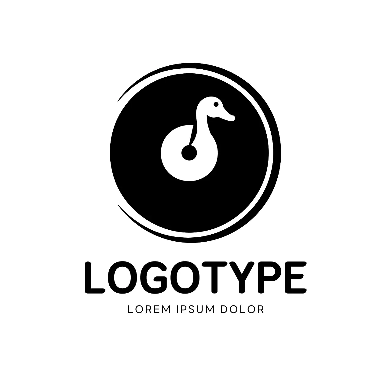 Black Minimal Design Logo