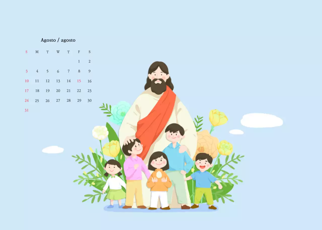 Colores cálidosIglesias con simpáticas ilustraciones