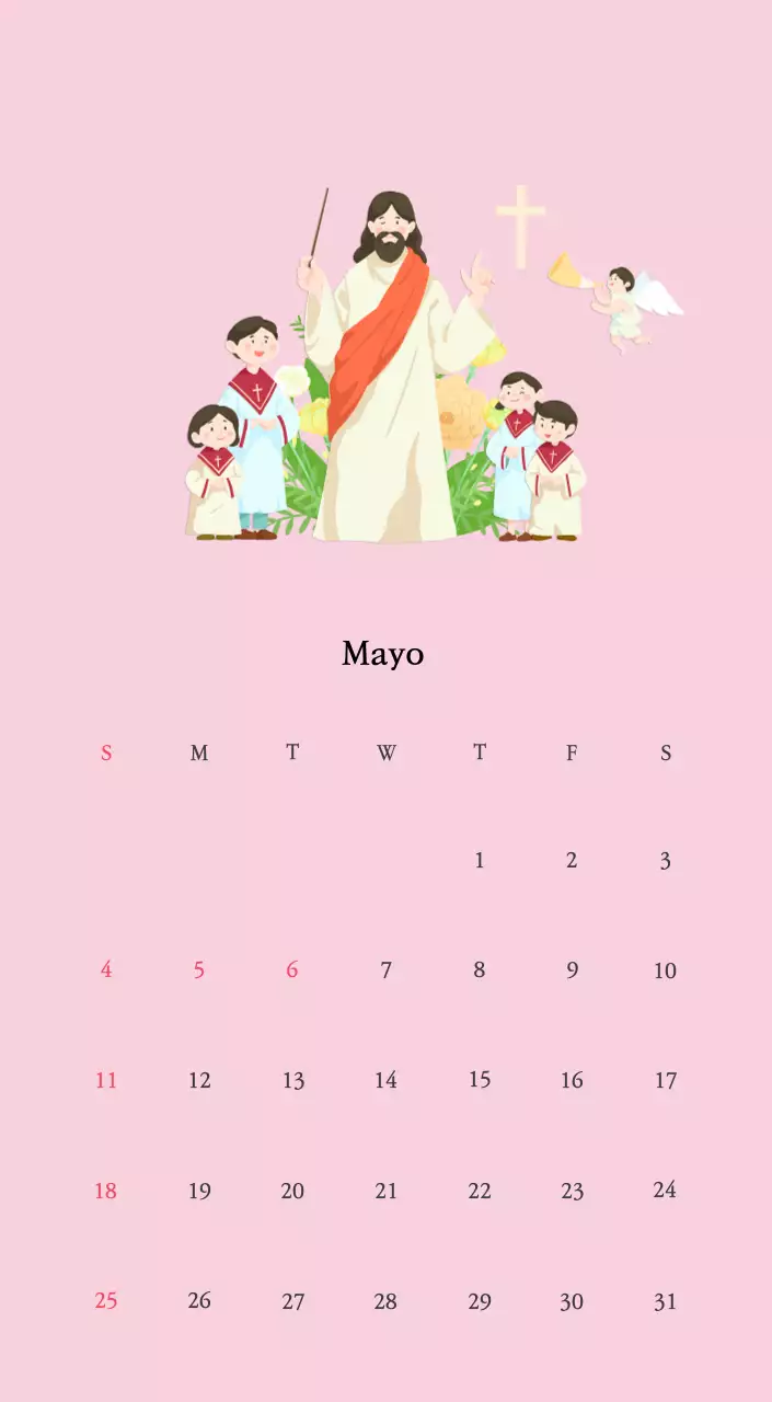 Colores cálidosIglesias con simpáticas ilustraciones