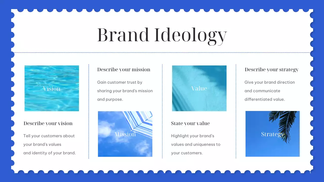 블루 미니멀 마케팅 템플릿 프레젠테이션