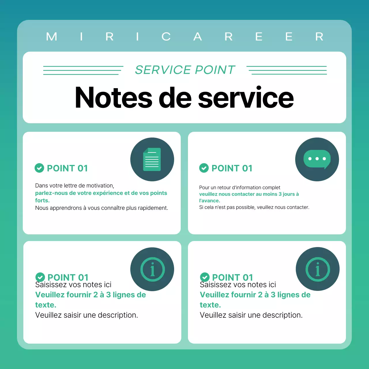 Promouvoir une séance d'essai simple, à la menthe et en blanc, pour les tuteurs.