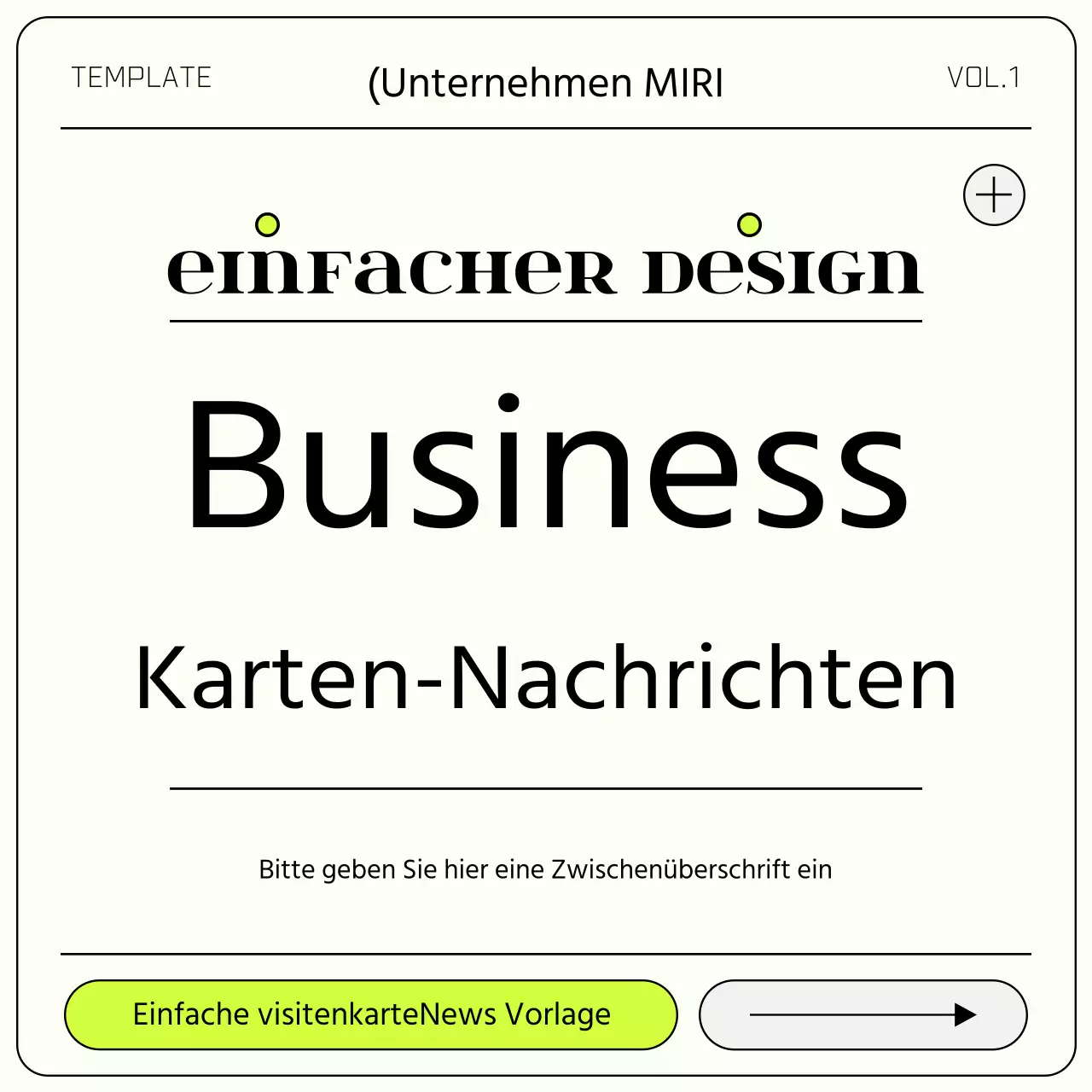 Ein einfaches, lindgrünes Geschäftsanschreiben