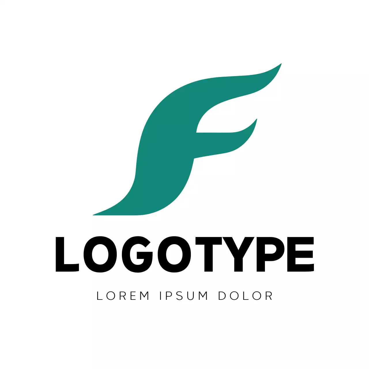 Teal Modern Design Logo