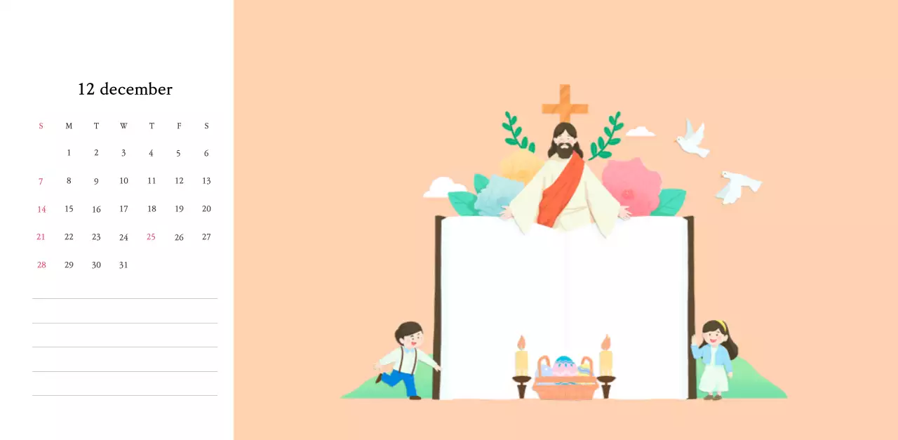 Warme kleurenKerken met schattige illustraties