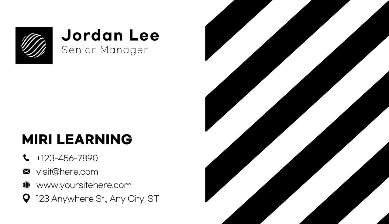Black Minimal Business Card