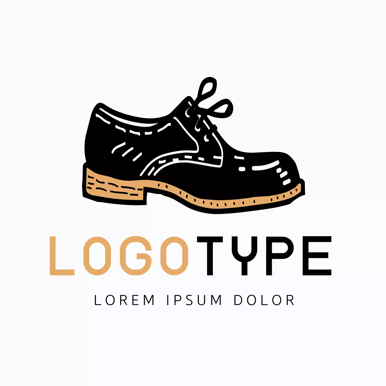 Black Simple Shoe Logo
