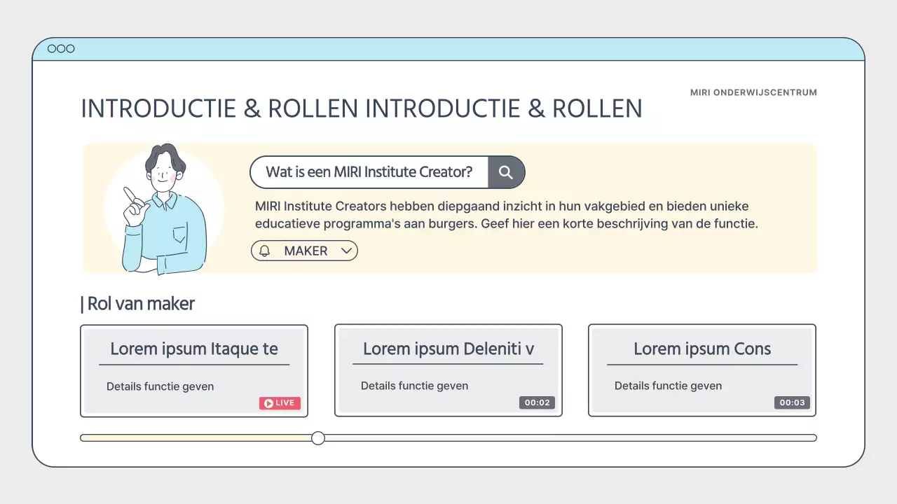 Eenvoudige witte en lichtblauwe trainingsgids voor makers