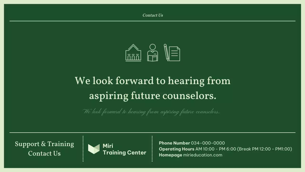 Green Professional Counselor Training Announcement Presentation