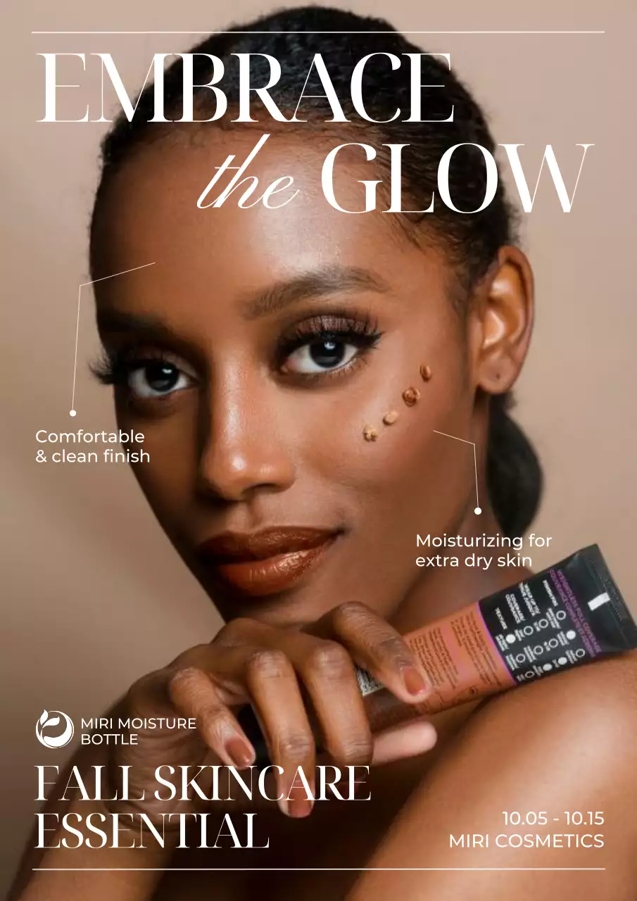 Beige Modern Skincare Promotion Poster