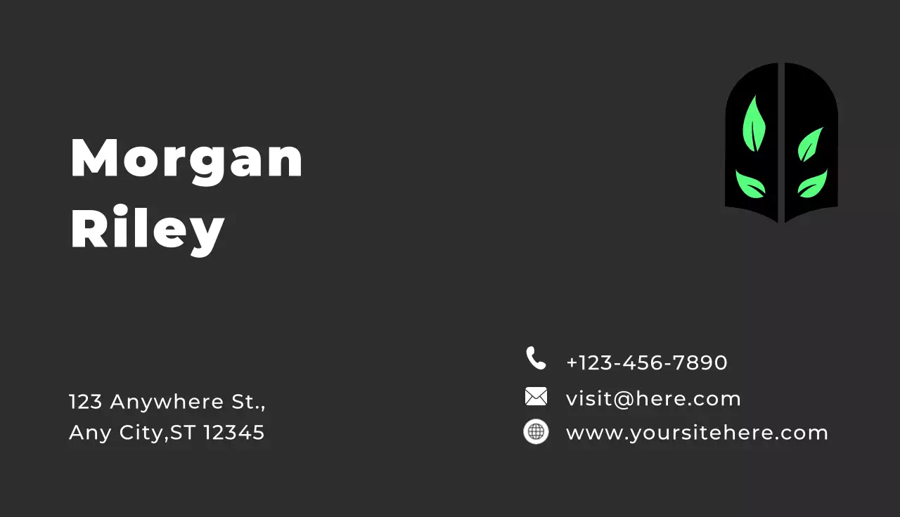 Black Minimal Business Card