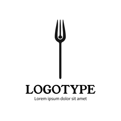 Black Minimal Food Logo