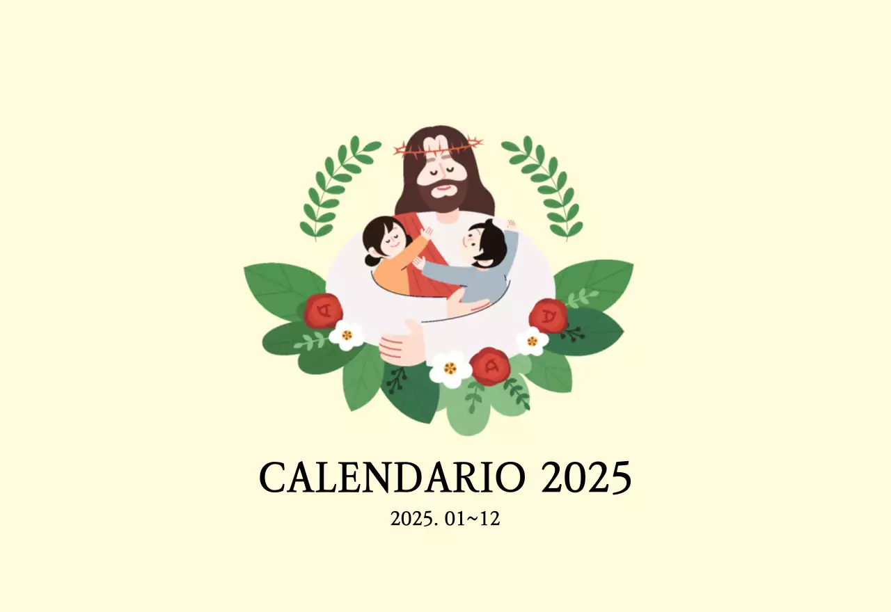 Colores cálidosIglesias con simpáticas ilustraciones