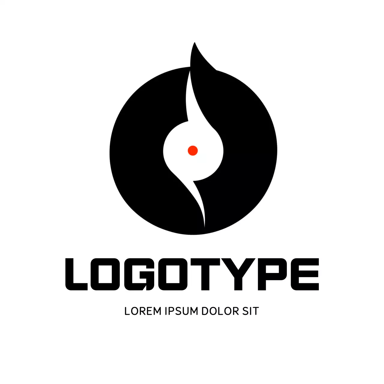 Black Minimalist Design Logo