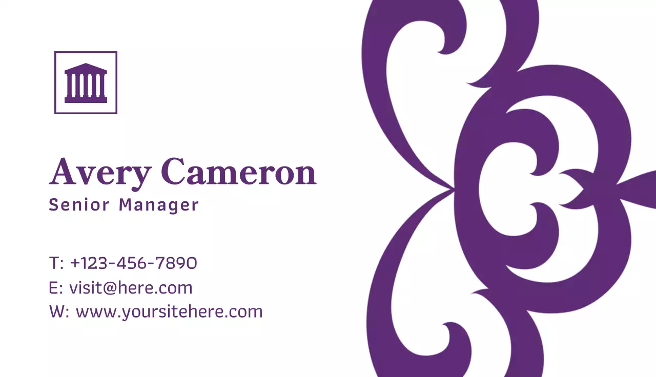 Purple Elegant Business Card
