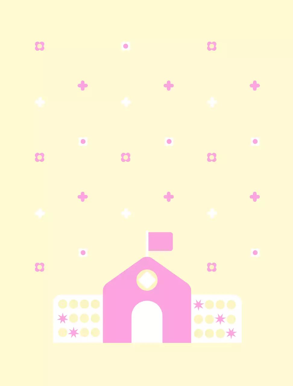 Papel de parede escolar giro em amarelo