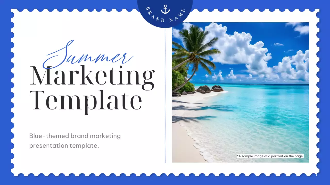 블루 미니멀 마케팅 템플릿 프레젠테이션