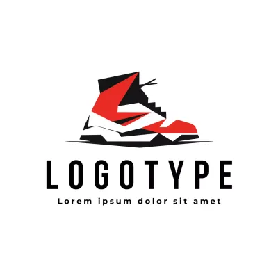 Red Modern Sneaker Logo