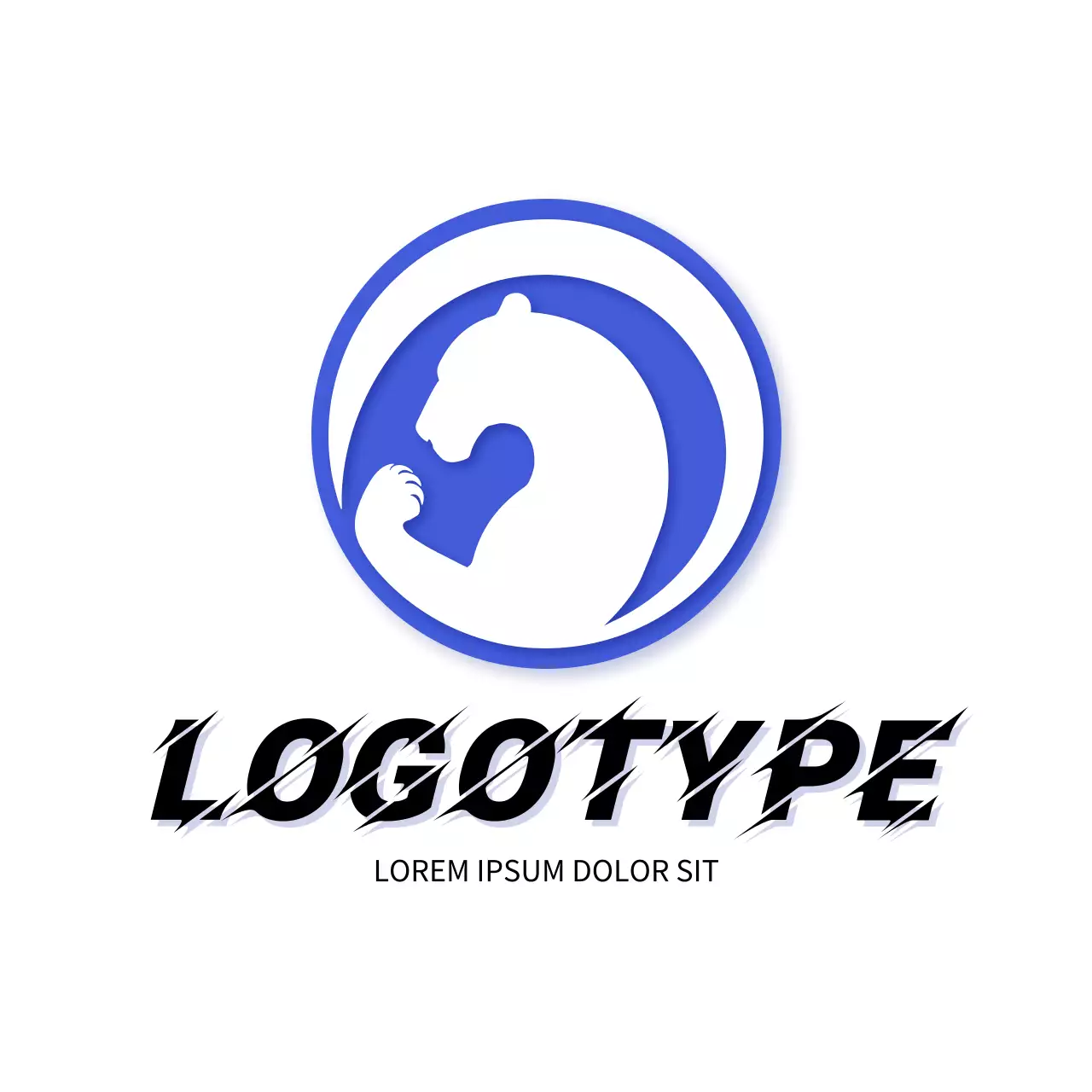 Blue Modern Design Logo