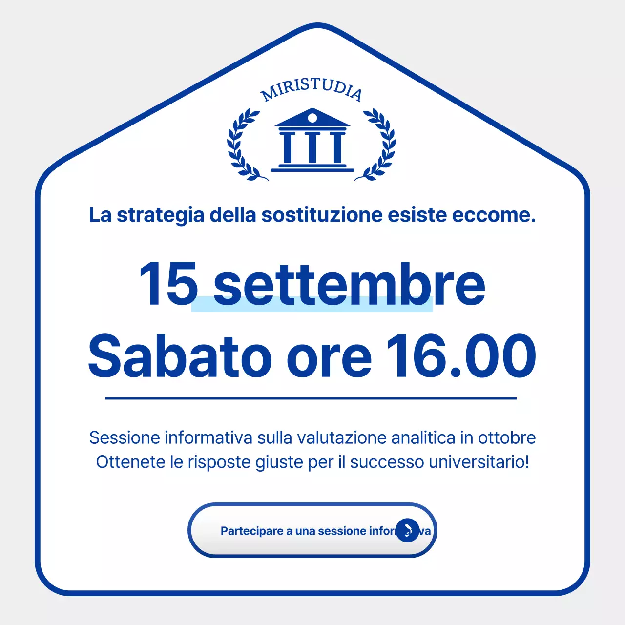Promuovere la strategia di ammissione semplice di Blue's Briefing